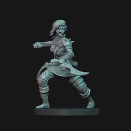 Dark Elf - D&D Mini 3d model