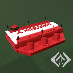Mitsubishi Evo Key Holder with led lamp 3d model