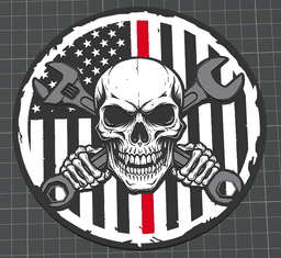 American Flag Mechanic Wall Decor 3d model