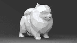 Low Poly Pomeranian 3d model