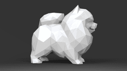 Low Poly Pomeranian 3d model