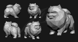 Low Poly Pomeranian 3d model