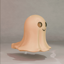Cute Octopus Ghost 3d model