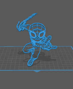 Silhouette Spider Man 3d model