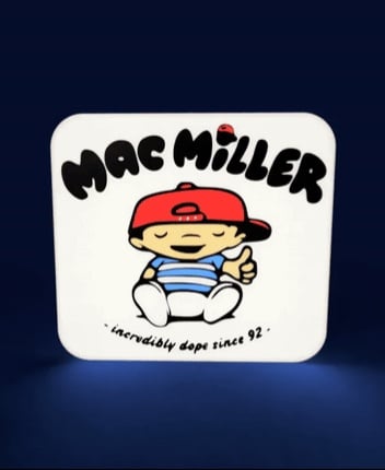 Mac Miller Sign – LED strip compatible 3d model