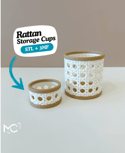 RattanMultiColorCups 3d model