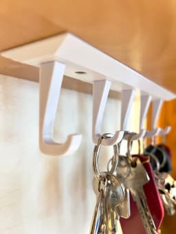 5-Hook Under-Shelf Key Hanger 3d model