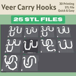 Veer Carry Hooks β 25 STL Files for Custom Fit 3d model