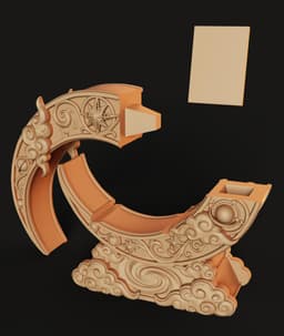 Celestial Crescent Moon Shelf STL | Décor 3D Print | Functional 3d model