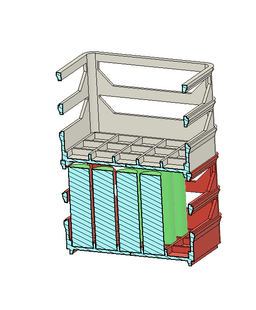 Stackable 18650 battery storage crate.stl 3d model