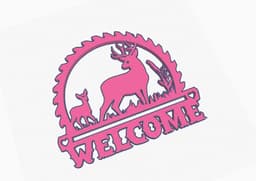 DeerWelcome Sign.stl 3d model