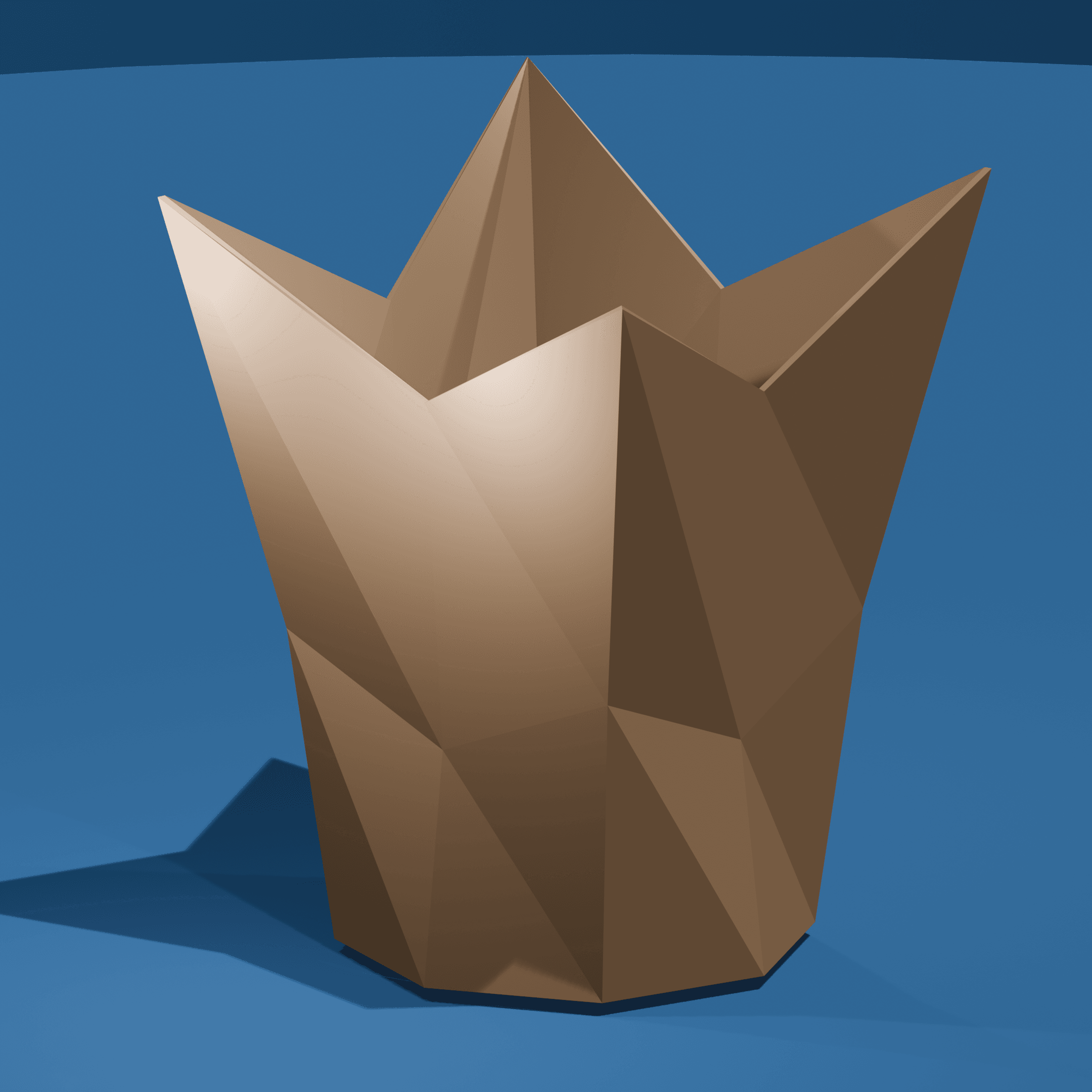 Geometric Star Vase 3d model