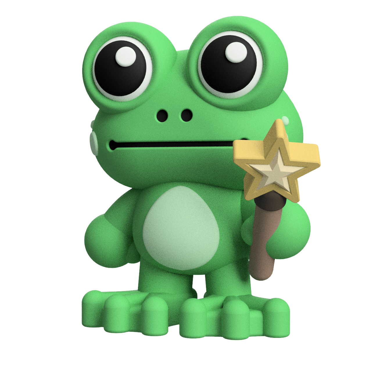 Cute Cryptid Loveland Frogman Figure | 3D Printable Royalty-Free 3d model