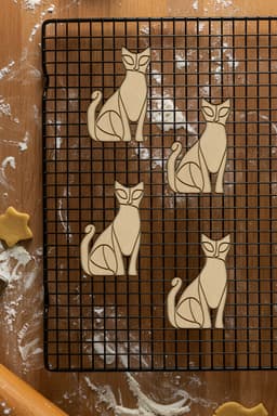 Cat Cookie Cutter, Biscuit Cutter 3d model