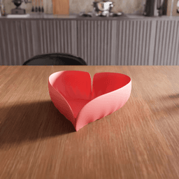 Heart Petal Decorative Bowl 3d model