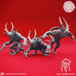Quasit Swarm - Tabletop Miniatures (Pre-Supported) 3d model