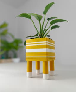 Planter With Stand Drainer and Drip Tray - Modular Plant Flower Pot 3d model