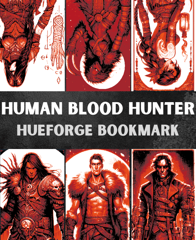 Human Blood Hunter Bookmarks (Male & Female) 3d model