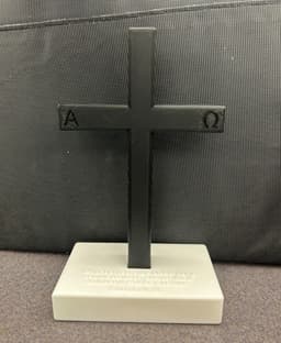 Alpha and Omega Cross with Base 3d model