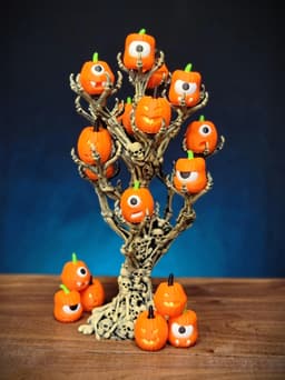 Bone Tree Dice Holder with Eyeballs forHalloween Decor 3d model