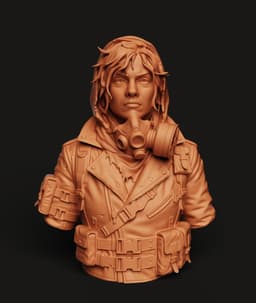 Apocalypse Survivor Bust Multi-Color 3MF | Sci-Fi Statue | Bambu Ready 3d model