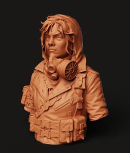 Apocalypse Survivor Bust Multi-Color 3MF | Sci-Fi Statue | Bambu Ready 3d model