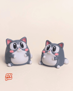 Cute Cat keychain - Purccy no support 3d model