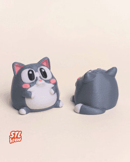 Cute Cat keychain - Purccy no support 3d model
