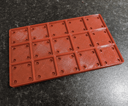 Gridfinity weighted baseplate for 10g tyre weights 3d model