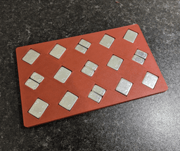 Gridfinity weighted baseplate for 10g tyre weights 3d model