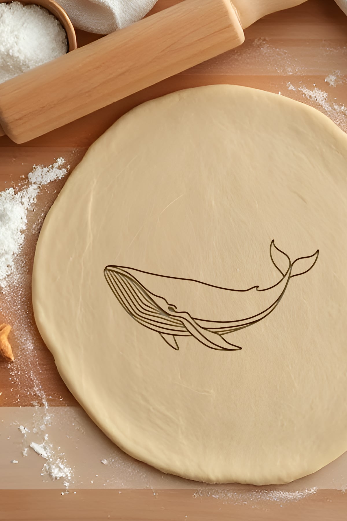 Whale Cookie Cutter, Biscuit Cutter 3d model