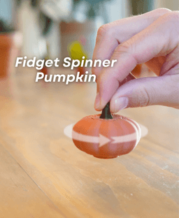 Fall Fidgets - Mini Pumpkin Fidget - Fidget Spinner, Clicky Fidget, Passthrough Spiral 3d model