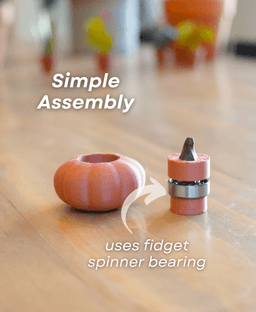 Fall Fidgets - Mini Pumpkin Fidget - Fidget Spinner, Clicky Fidget, Passthrough Spiral 3d model