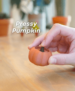 Fall Fidgets - Mini Pumpkin Fidget - Fidget Spinner, Clicky Fidget, Passthrough Spiral 3d model