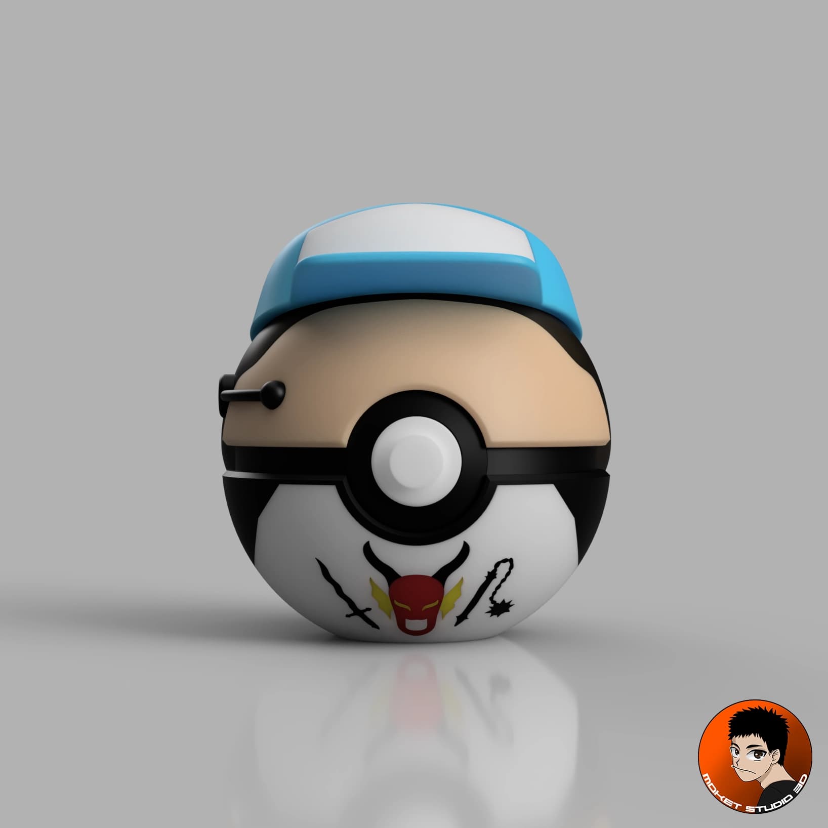 Stranger Things - Dustin Henderson Pokeball 3d model