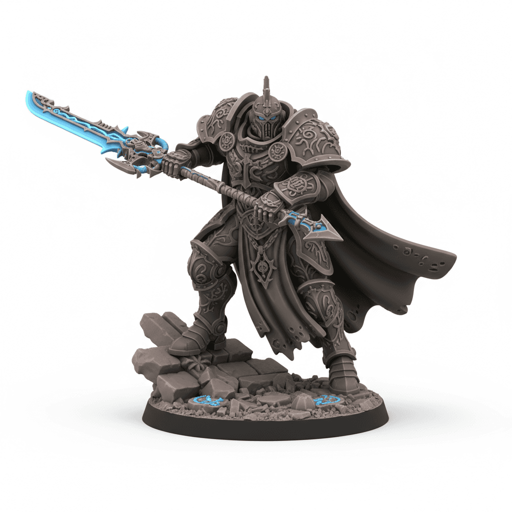 Arcane Mech Soldier Plasma Halberd Premium STL Download 3d model
