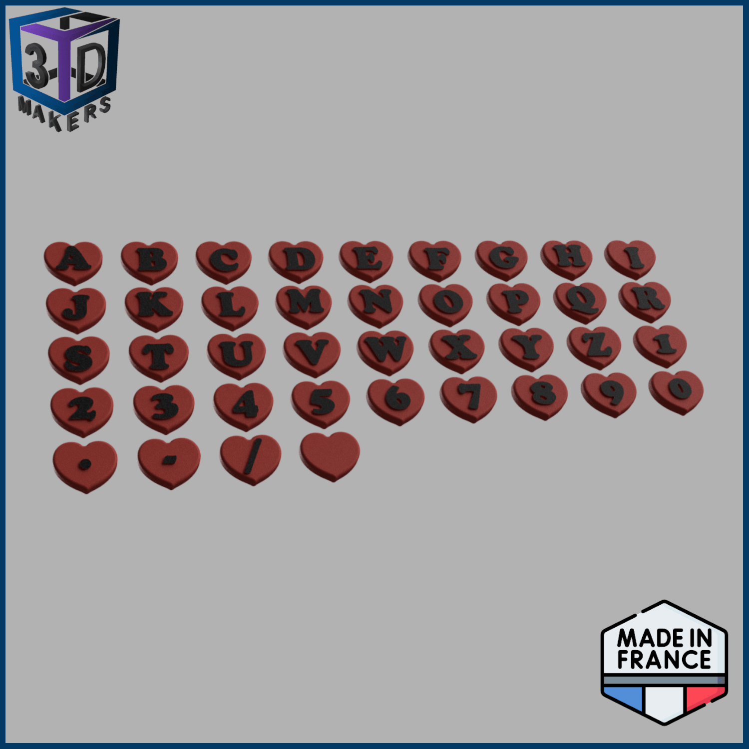 Customizable Heart Magnet – Personalize your message 3d model