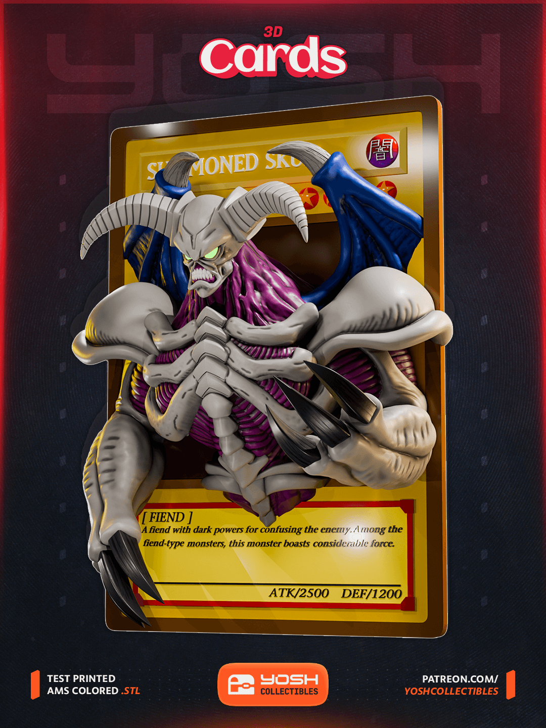 Skull Card 3D Printer STL 3d model