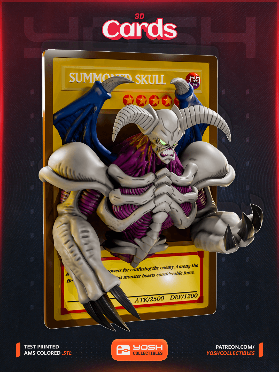 Skull Card 3D Printer STL 3d model