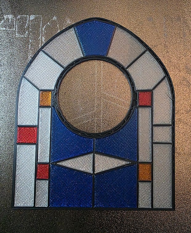 Stained Glass Clock 3d model