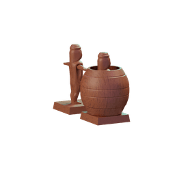 Man in a Barrel 3d model