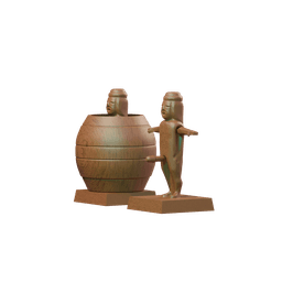 Man in a Barrel 3d model