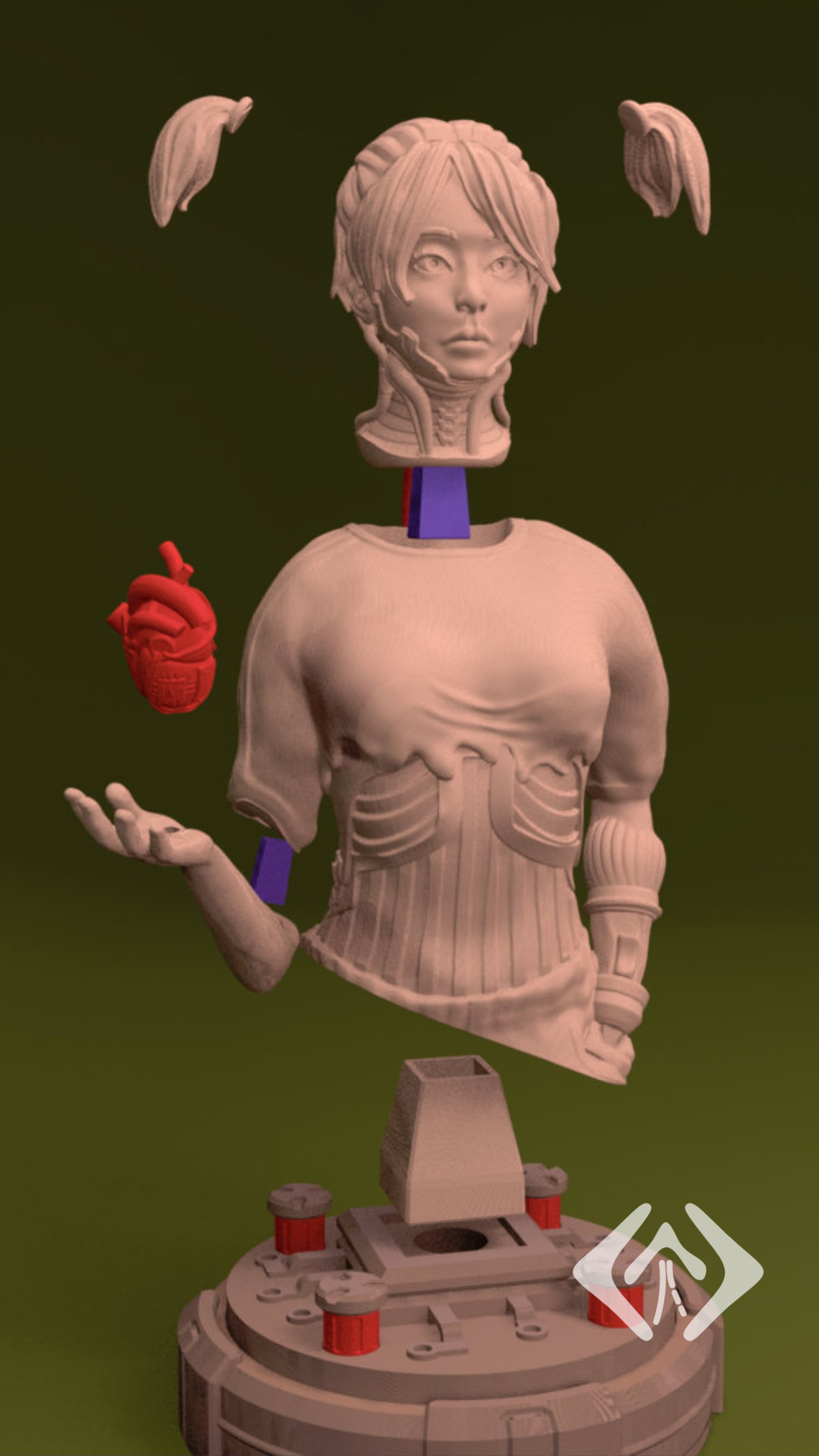 Cyber Girl - System Override Heart Engaged 3d model