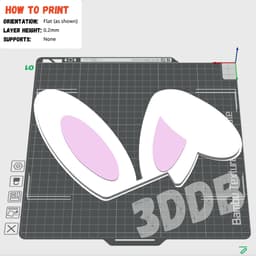 Easter Bunny Ears Door Topper 3d model