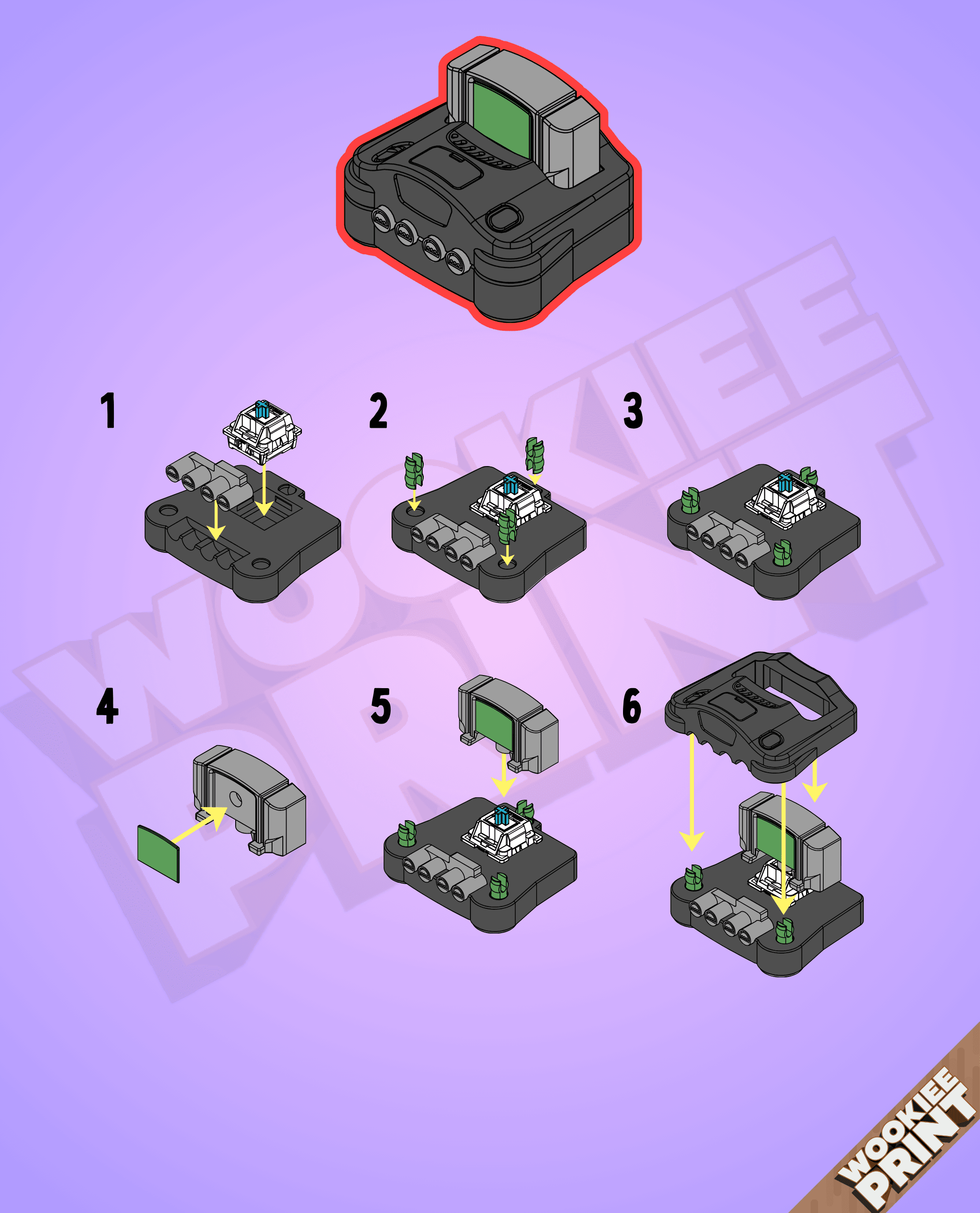 Retro Console Clickers 3d model