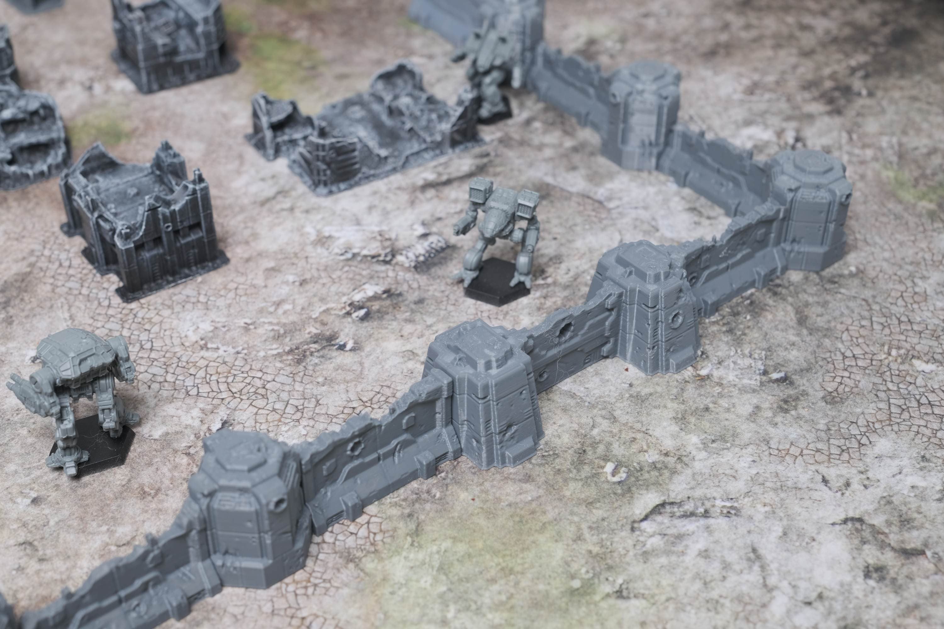Wall Set - Damaged - Walls 3d model