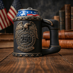 250th Patriotic Eagle Can Holder 3d model