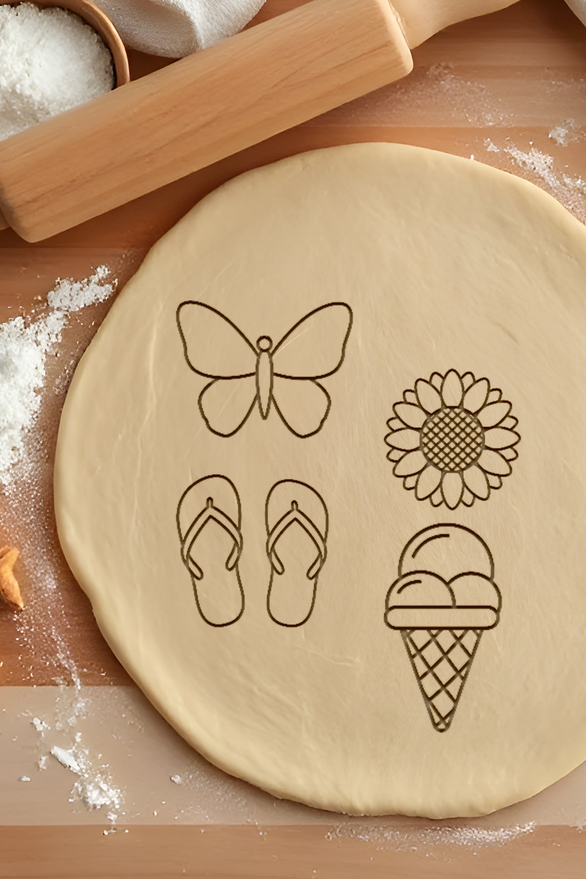 Summer Set Cookie Cutter, Biscuit Cutter 3d model