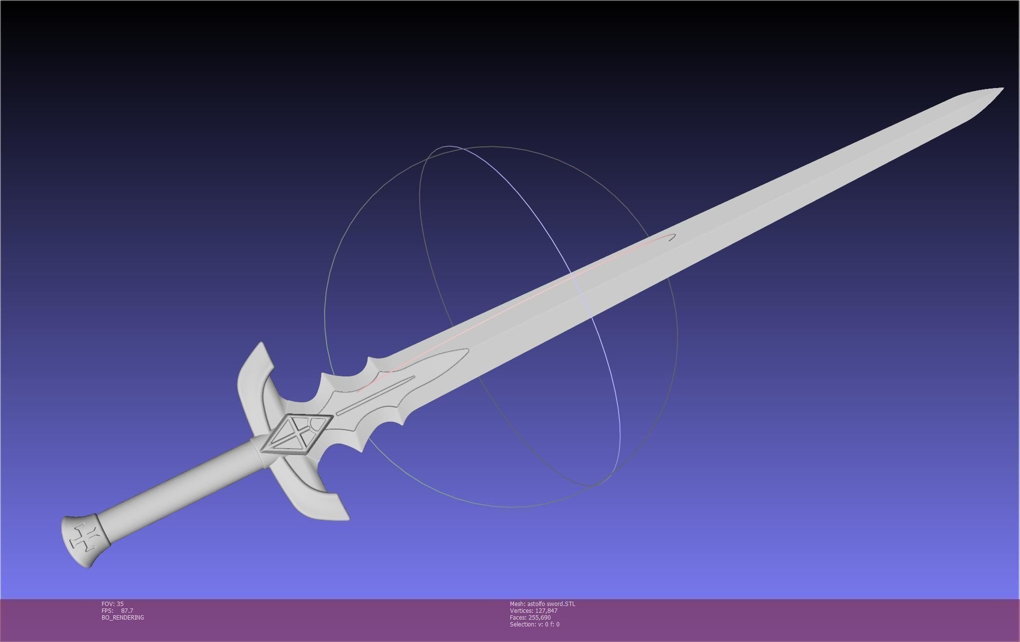 Fate Astolfo Sword Printable Assembly 3d model