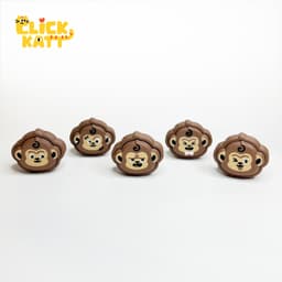 Monkey - Clicker Fidget Toy Keychain 3d model
